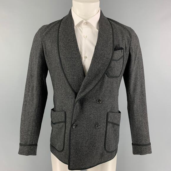 CAMOSHITA by UNITED ARROWS Size 34 Grey Heather Shawl Collar Sport Coat - Picture 1 of 6